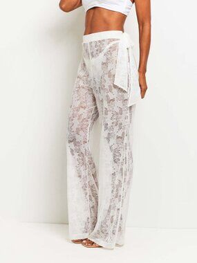 Anatomie Moana Camo Mesh Camo Lace Mesh Side-Tie Beach Pant